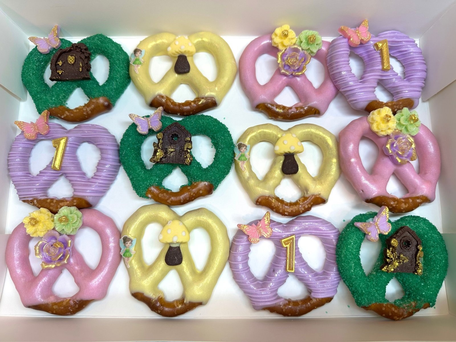 Custom chocolate covered pretzel twists by Heavenly Dipped Delights