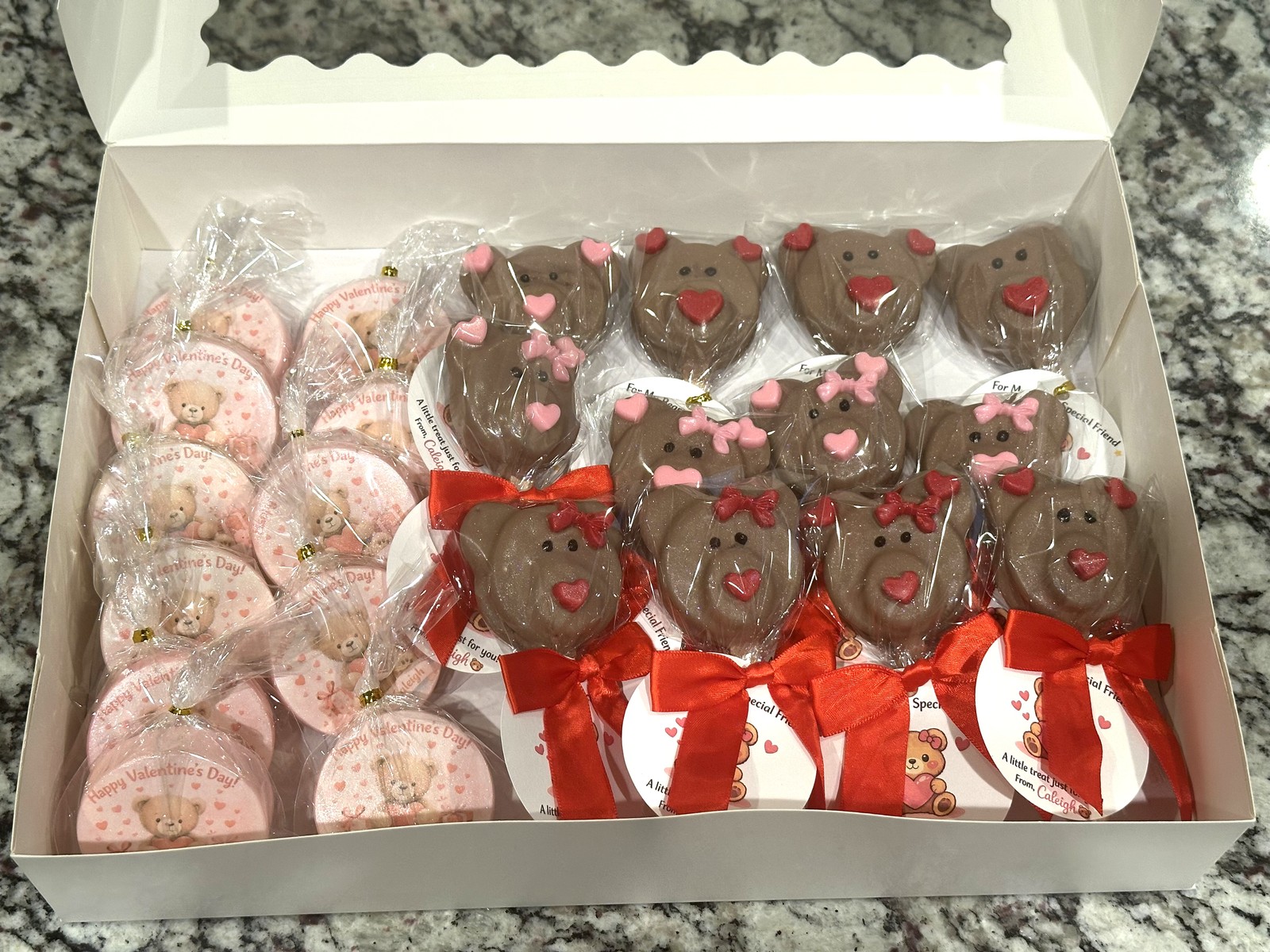 Valentine teddy bear chocolate covered Oreo and bear treat collection