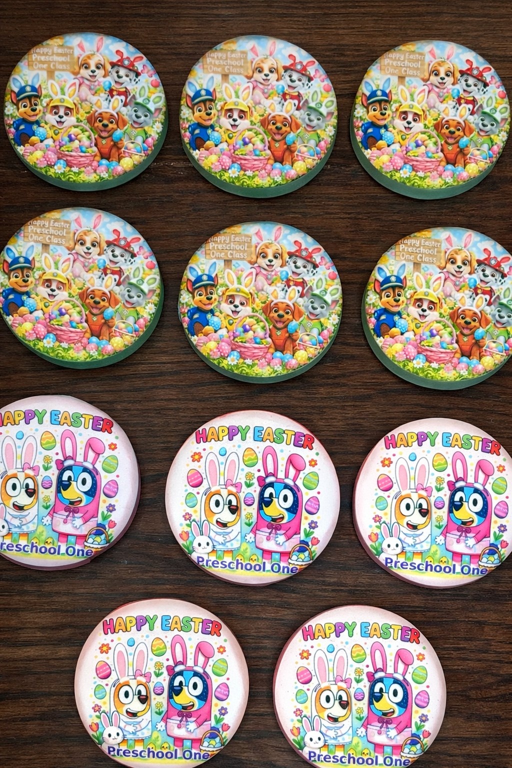 Colorful Easter character chocolate covered Oreos